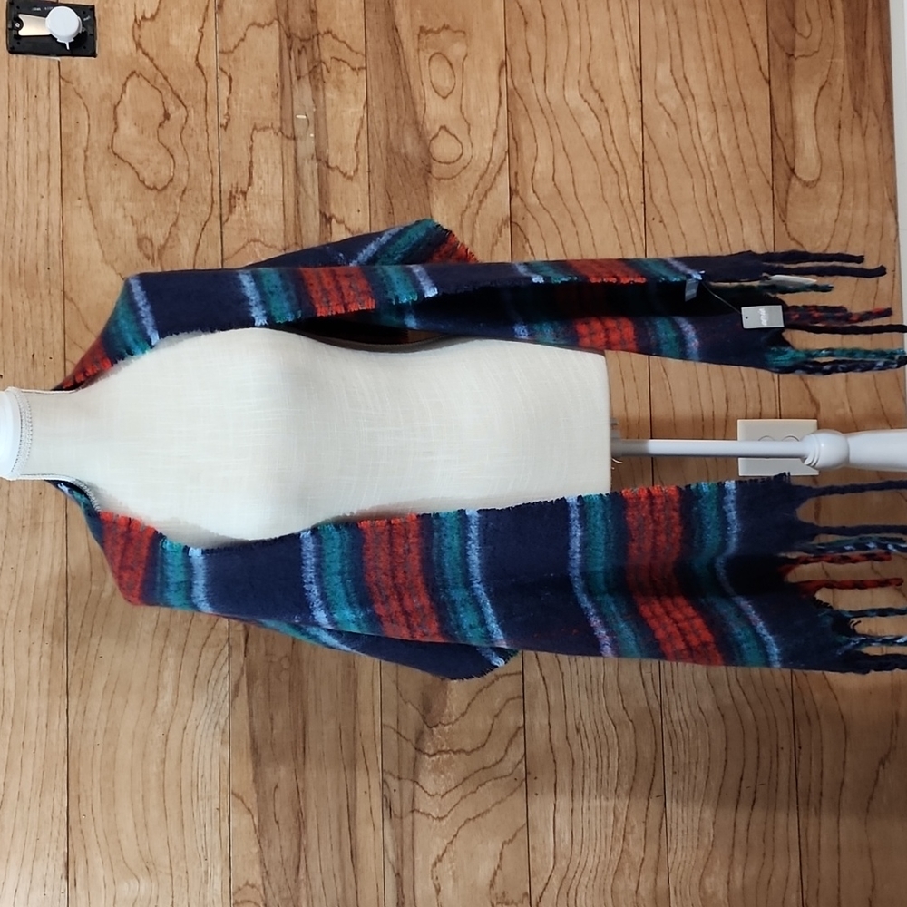 Aerie Super Soft Bright Striped Blanket Scarf NEW - Picture 3 of 6